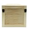 Unfinished Wood Crate Style Box with Hinged Lid for Arts, Crafts, Hobbies, and Home Storage - 10.60&#x22; x 10.60&#x22; x 10.60&#x22; in Inches